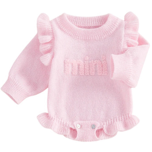 Mini Knitted Romper Pink