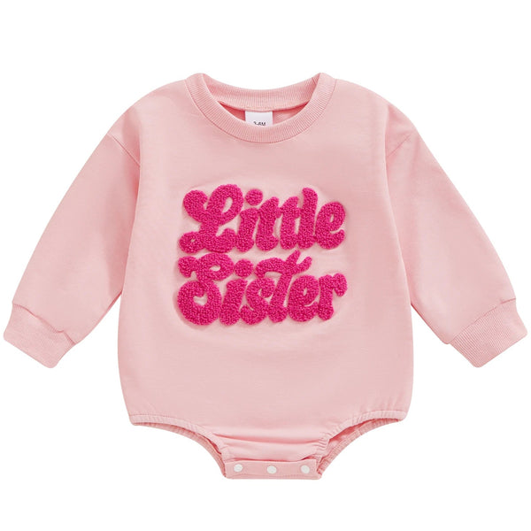 Little Sister Baby Girl Romper