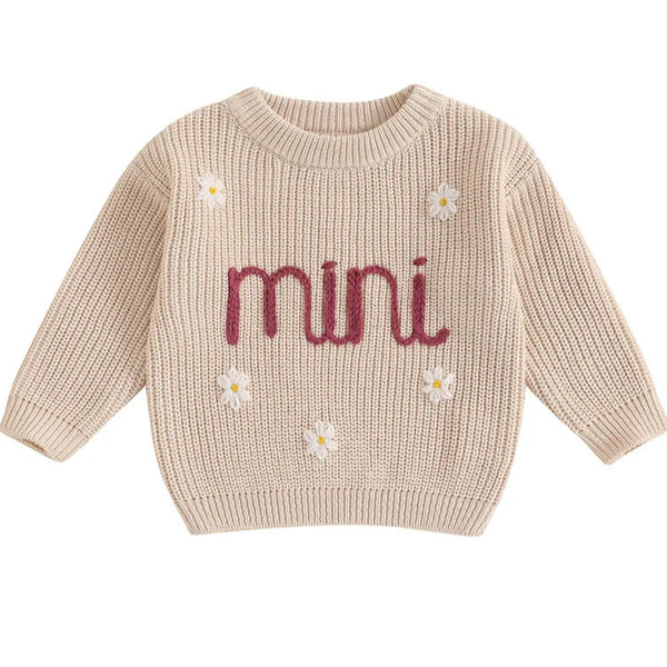 Mini Knit Baby Girl Jumper Cream