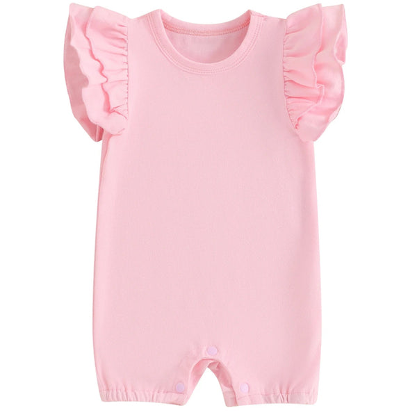 Amaya Flutter Shorty Romper Pink