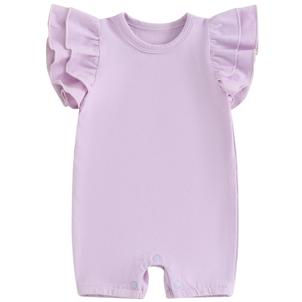Amaya Flutter Shorty Romper Purple