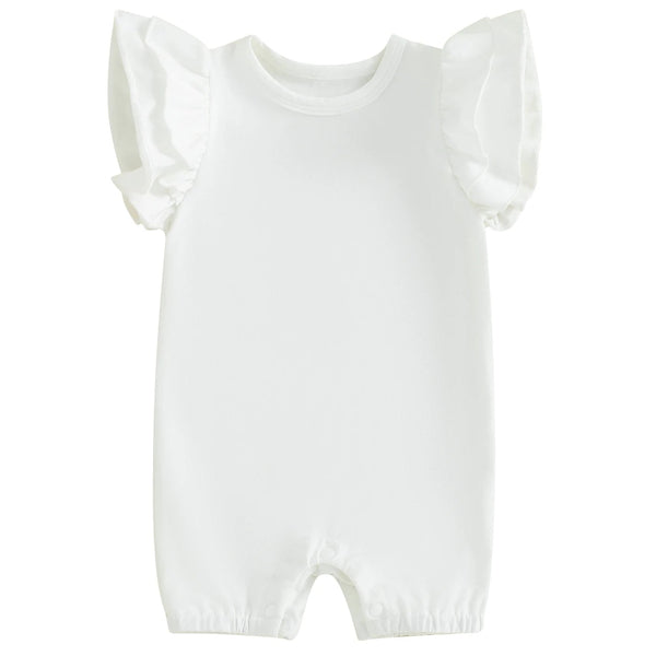 Amaya Flutter Shorty Romper White