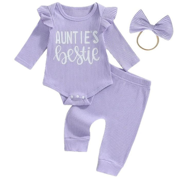 Auntie's Bestie Flutter Set Purple