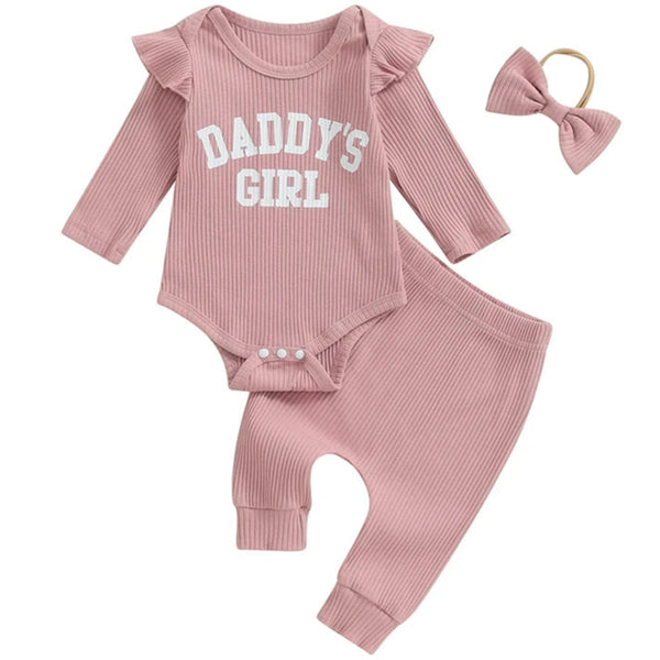 Daddy's Girl Flutter Set Pink