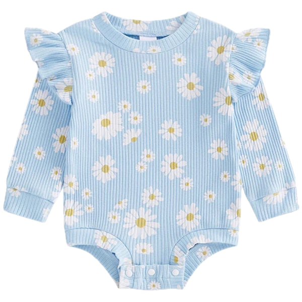 Daisy Flutter Romper Blue