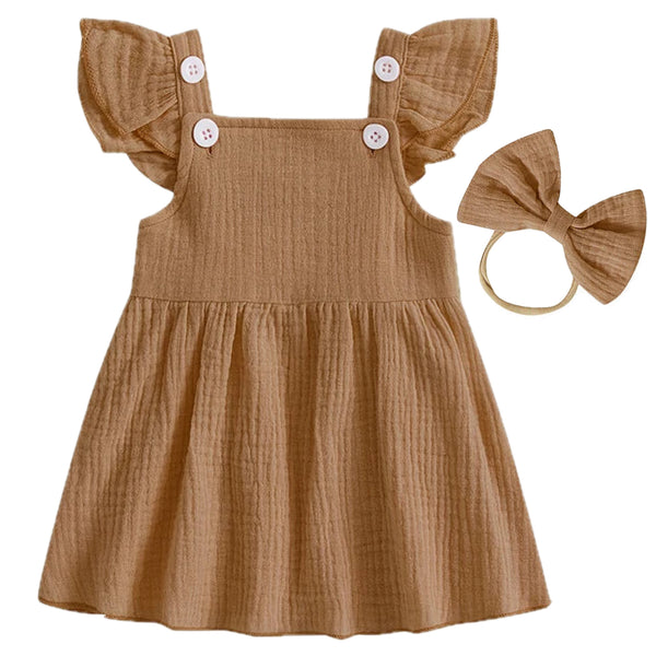 Ainsley Muslin Dress Tan