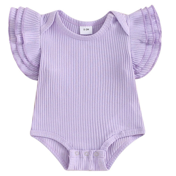 Pastel Ribbed Flutter Purple