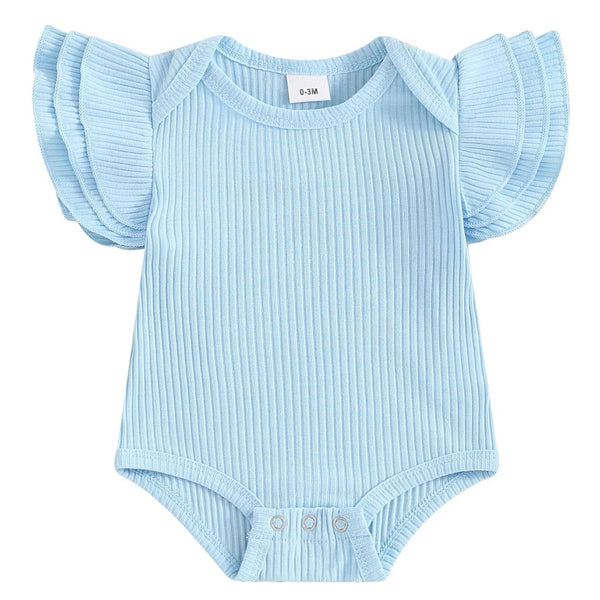 Pastel Ribbed Flutter Blue