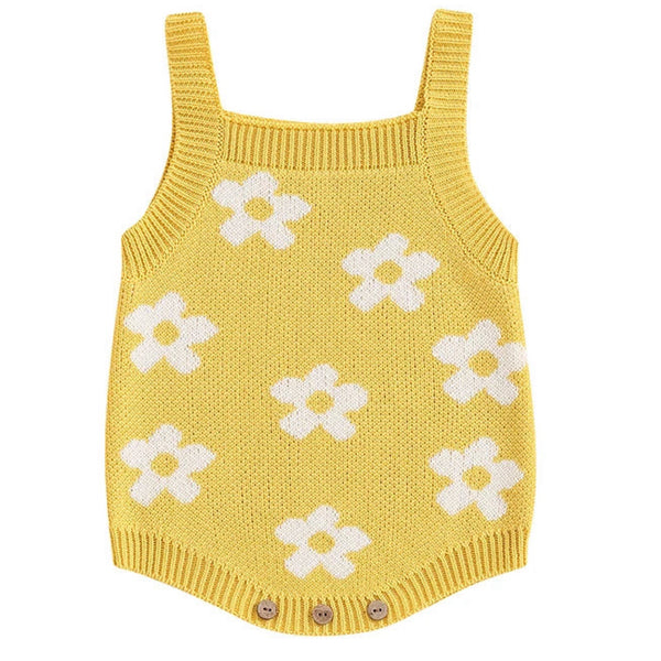 Joanna Knit Romper Yellow