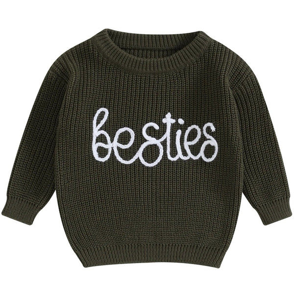Besties Charcoal Knit Slouch Jumper