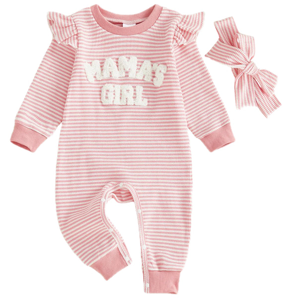 Mama’s Girl Baby Girl Long Sleeve Romper