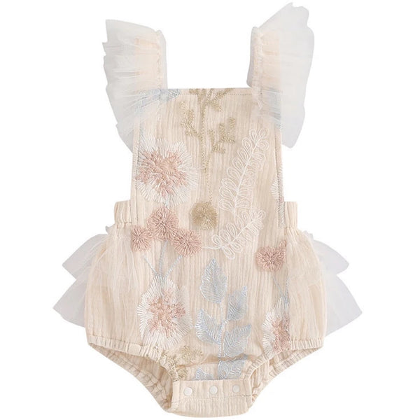 Amy Lace Romper Cream