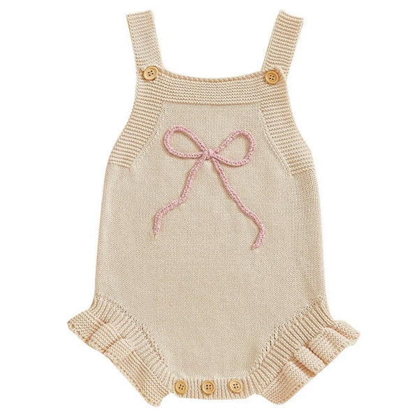 Alexia Knit Romper Beige
