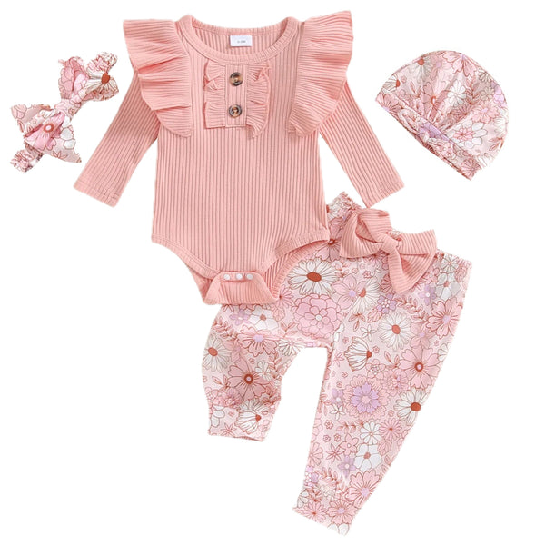 Floral Baby Set Pink