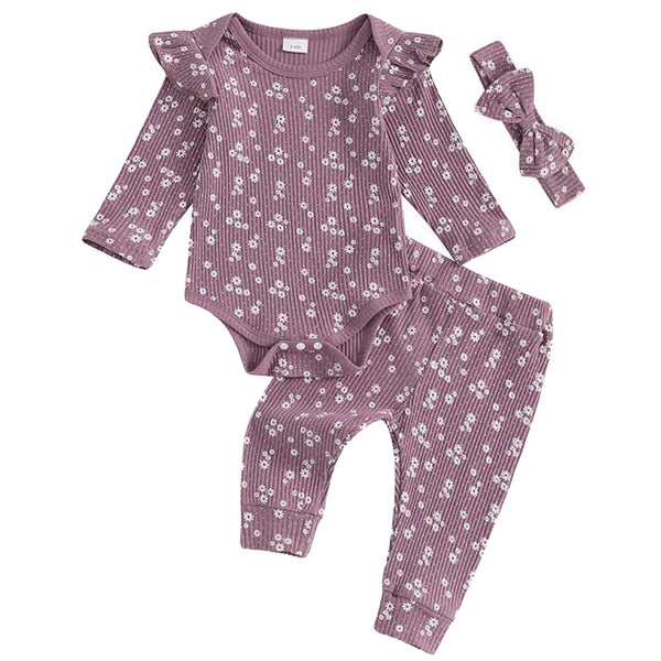 Leah Baby Girl Flutter Set Purple