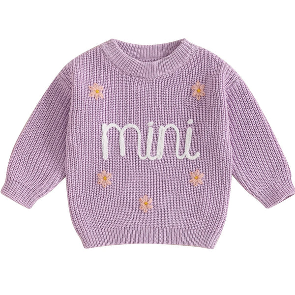 Mini Knit Baby Girl Jumper Purple