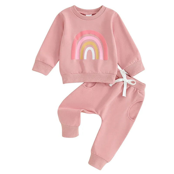 Little Rainbow Tracksuit Pink