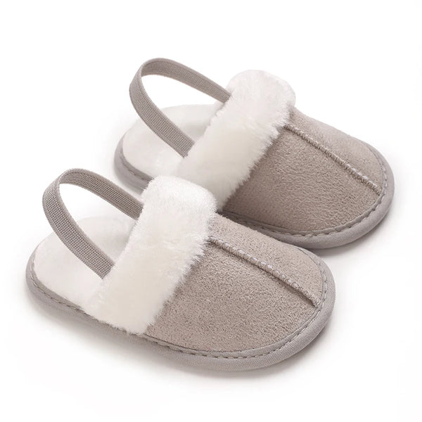 Sling Back Slippers Grey
