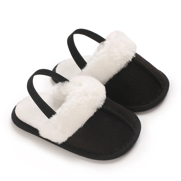 Sling Back Slippers Black