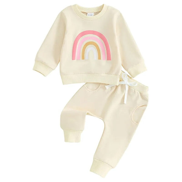 Little Rainbow Tracksuit Cream