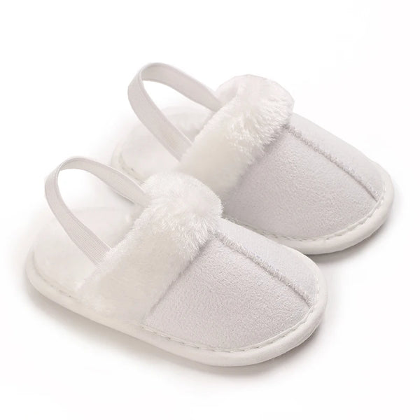 Sling Back Slippers White