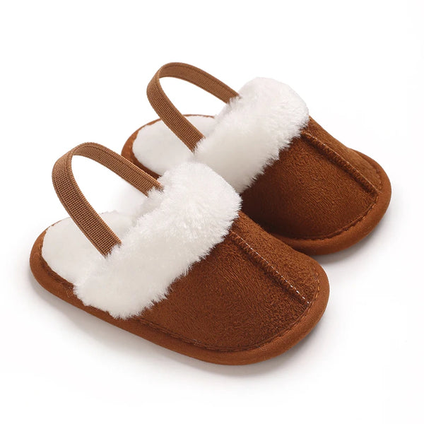 Sling Back Slippers Brown