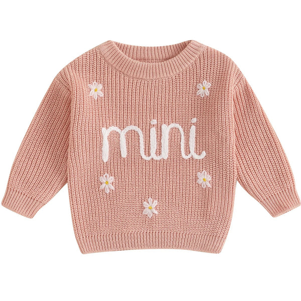 Mini Knit Baby Girl Jumper Peach