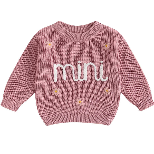 Mini Knit Baby Girl Jumper Pink