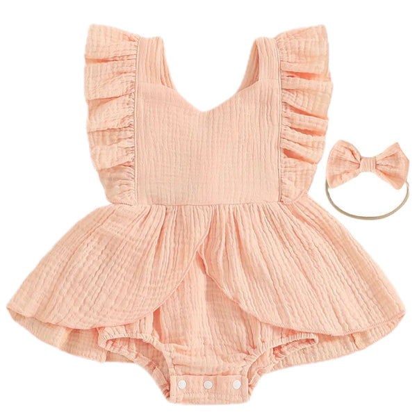 Hayley Baby Girl Romper Pink