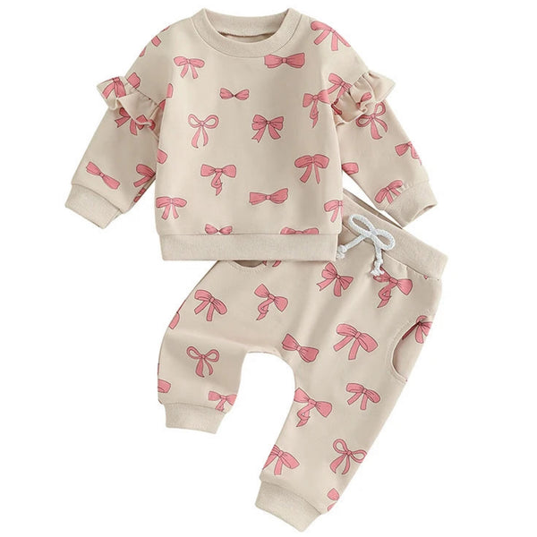 Baby Bow Tracksuit Cream