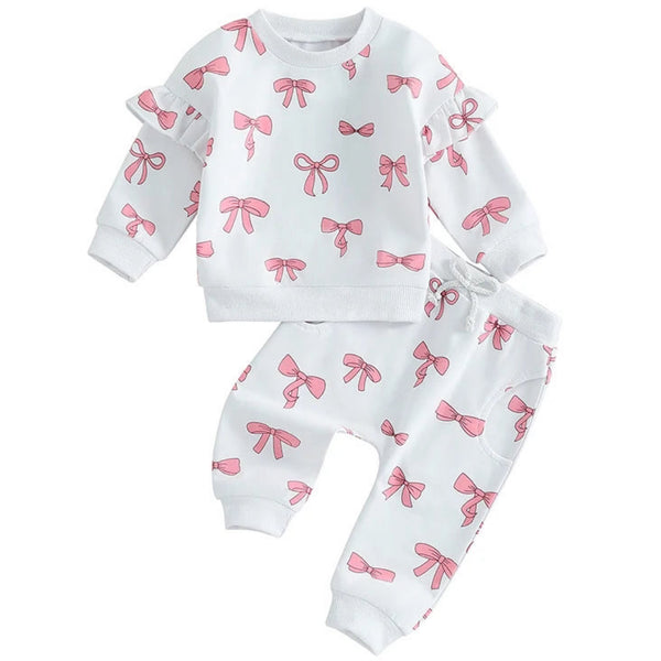 Baby Bow Tracksuit White