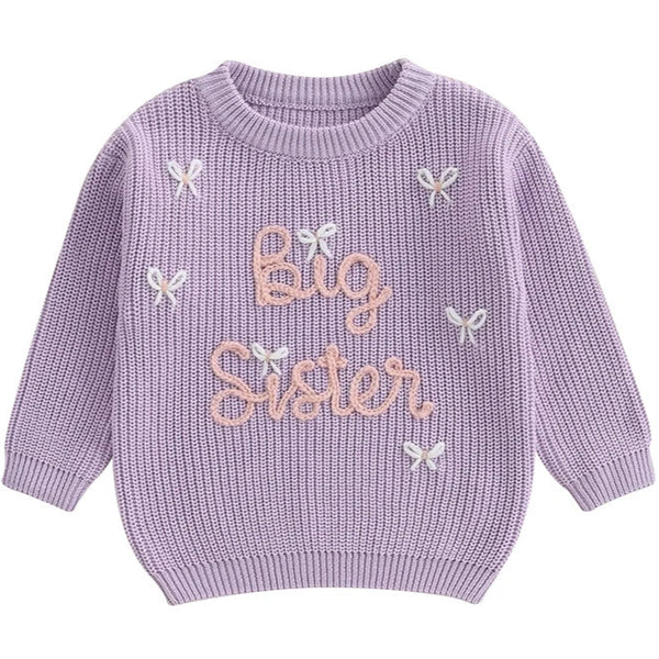 Big Sister Chunky Knit Jumper Purple