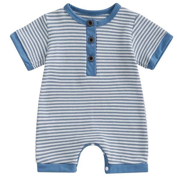 Ribbed Shorty Jumpsuit Blue