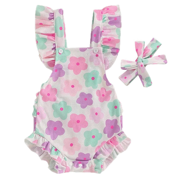 Eloise Frill Romper Flower