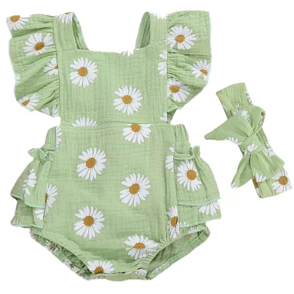 Daisy Romper Green