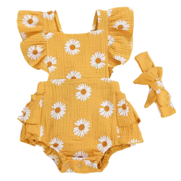 Daisy Romper Yellow