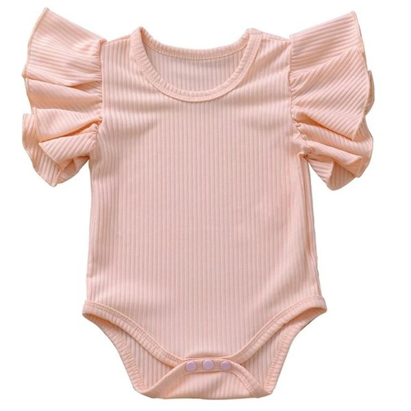 Pixie Ribbed Romper Pink