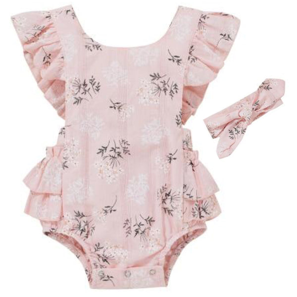 Missy Floral Romper Pink