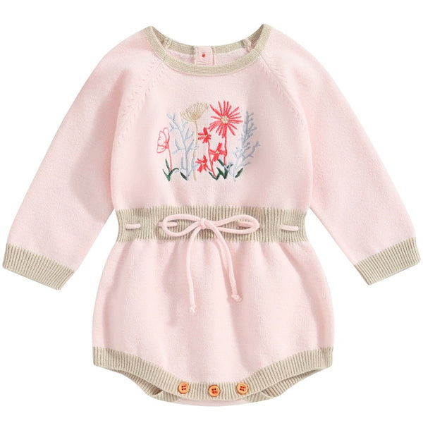 Florence Knit Romper Pink