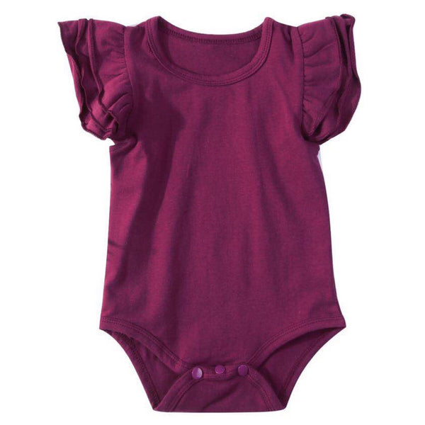Flutter Romper Short Burgundy