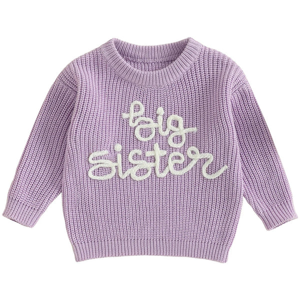 Big Sister Knit Jumper Purple