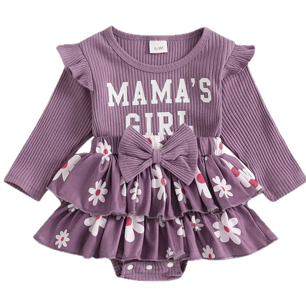 Mamma's Girl Daisy Flutter Romper Purple