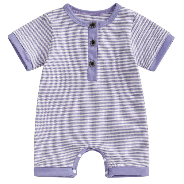 Ribbed Shorty Jumpsuit Purple