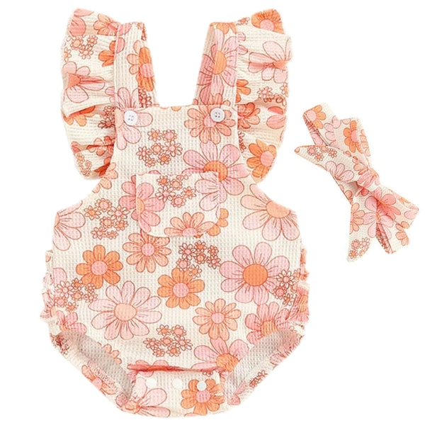 Sienna Baby Girl Romper Cream