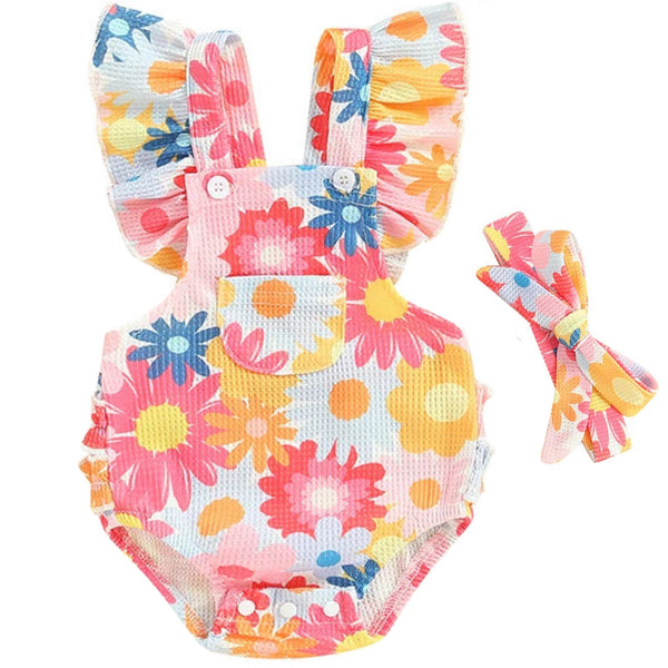 Sienna Baby Girl Romper Pink