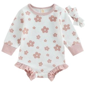 Ruffle Baby Romper White